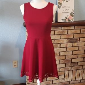 Red A-line Dress